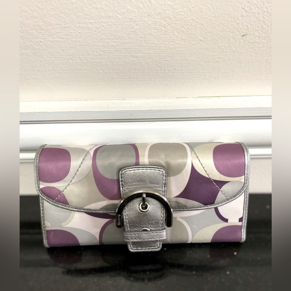 Coach Leather Buckle Flap wallet